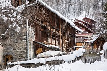 Meribel - bomen langs het chalet